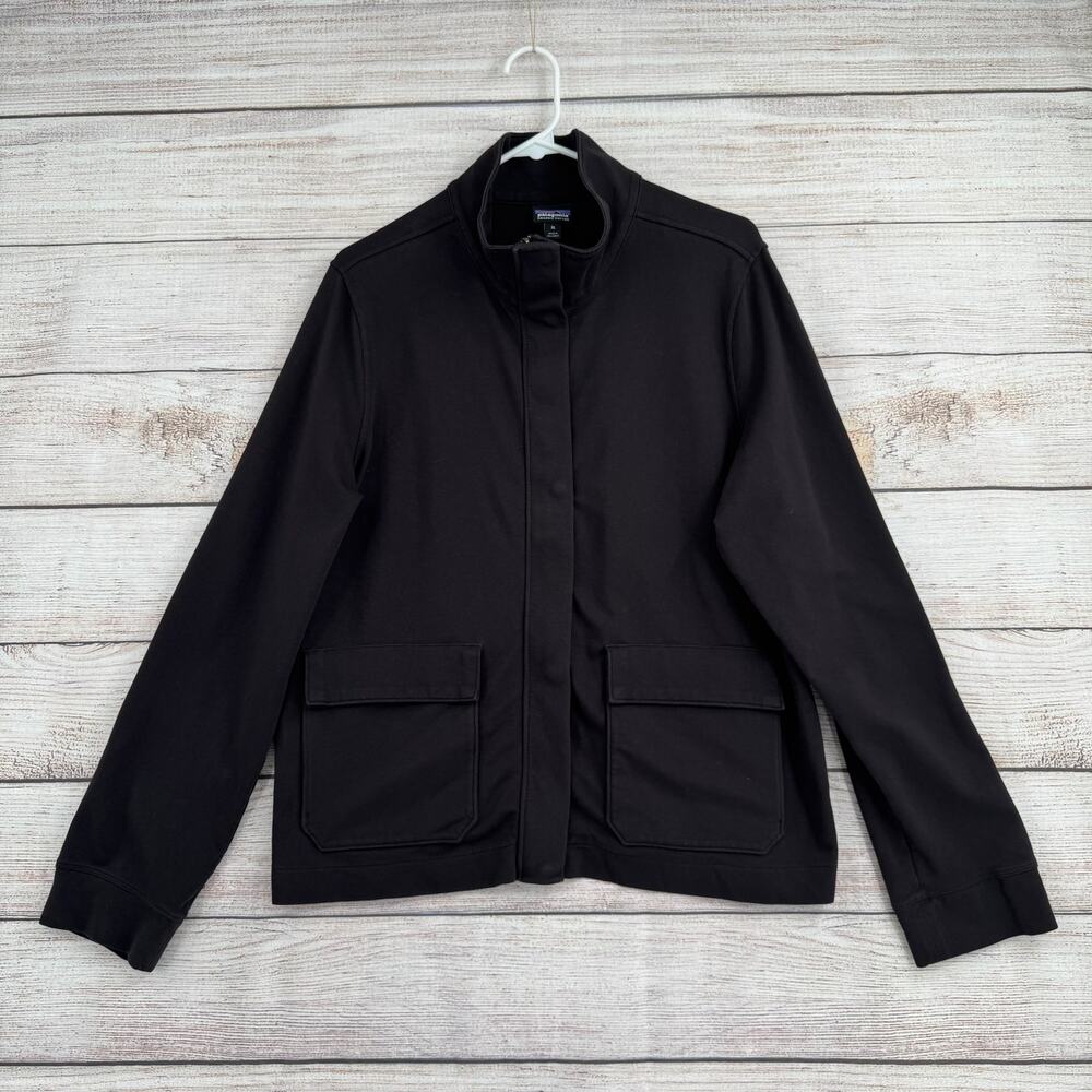 Patagonia Organic Cotton Roaming Layering Shirt Jacket Womens XL Black